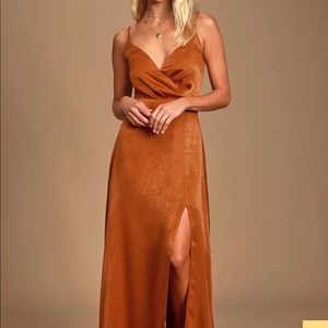 Satin maxi dress